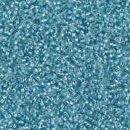 Miyuki rocailles Perlen 15/0 - Silverlined aqua 15-18